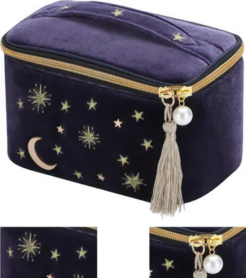 Produktbild von Stylische Kosmetiktasche & Schmuck-Organizer – Großes Fassungsvermögen, 2-in-1 Kosmetik-Clutch