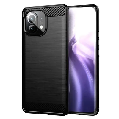 Produktbild von König Design Hülle kompatibel mit Xiaomi Mi 11T / 11T Pro Kunststoff Soft Handyhülle - Handy Case Schwarz