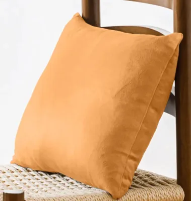 Produktbild von Kissenbezug - Gelb - 40x40 cm - Waschbar - Veloursstoff - Kissenhülle