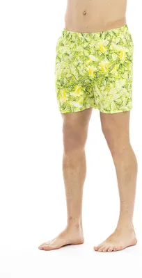 Productafbeelding van Herenswemshort Groen Tropical Print 100% Polyester Lime I35_151_RMC-385C_LIME-L