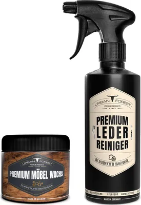 Produktbild von SPARSET Premium Lederreiniger optimal zur Reinigung von Leder zur Lederpflege + Holzwachs Möbelwachs farblos mit Bienenwachs von URBAN FOREST