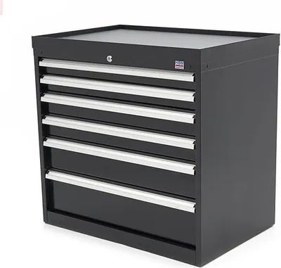 Produktbild von HBM Profi-Werkzeugschrank mit 6 Schubladen, 88 x 58 x 80 cm, schwarz