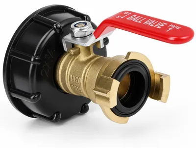 Immagine prodotto di Contenitore IBC in ottone con valvola a sfera e chiusura rapida