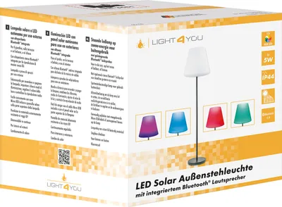 Produktbild von Schwaiger 661828, Intelligente Bodenbeleuchtung, Bluetooth, Schwarz, Weiß, LED, Metall, Kunststoff, Blau, Grün, Rot