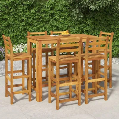 Produktbild von The Living Store 7-tlg. Gartenbar-Set Massivholz Akazie