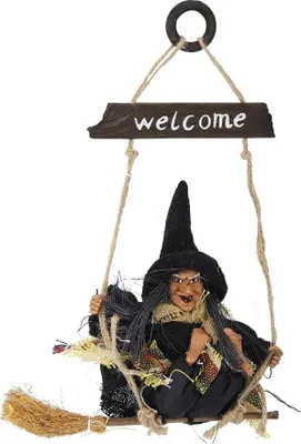 Produktbild von Halloween-Hexen-Schmuck, Fensterhängeschmuck, Hexenbaumschmuck (Schwarz)