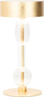 Produktbild von Zafferano Royal Family Wi-Fi - Wiederaufladbare LED-Tischlampe, Touch-Dimmer, 36h Akku, Gold-Alu, Glas