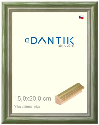 Obrázok produktu pre DANTIK rám 15x20 | Y-ka green line (sklo číre)