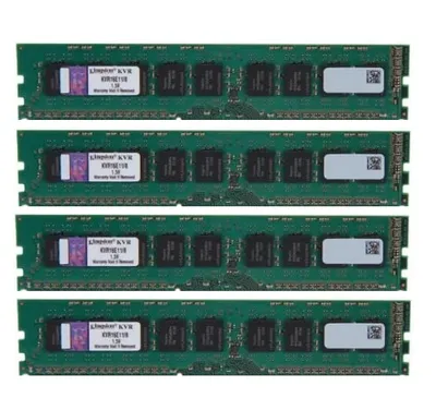 Immagine prodotto di Kingston 32GB 4x 8GB DDR3 1600MHz DIMM Memoria Ram PC Desktop PC-12800 240Pin