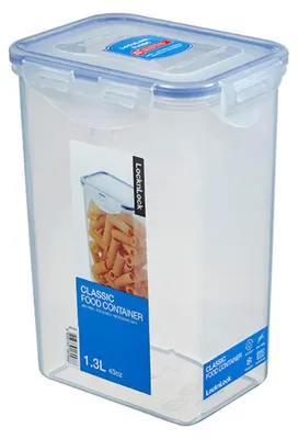 Zdjęcie produktu dla Pojemnik LocknLock CLASSIC do przechowywania żywności, 1,3 L, 13,5 x 10,2 x 18,5 cm, pojemnik do przechowywania