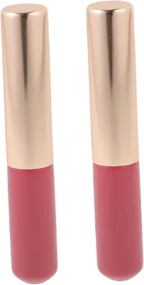 Produktbild von 2-teiliges Set wiederverwendbarer Silikon-Lippenpinsel, weiche, ergonomische Applikatoren für Lippen-Make-up und Concealer, Rosa