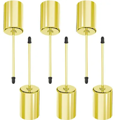 6er-Set goldene Kerzenhalter für Adventskranz, Metall, 11 cm