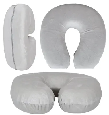 Obrázek produktu pro Cestovní polštář z paměťové pěny polštář za krk šedý ergonomický