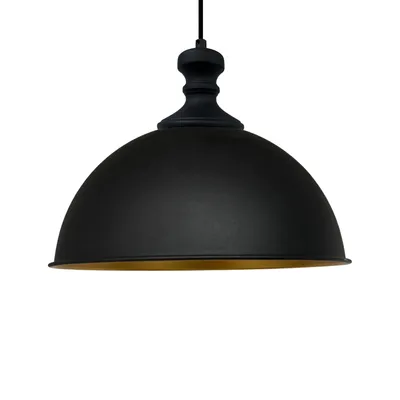 Produktbild von Pendelleuchte Industrielle Metall Groß 40 cm, Schwarz Pendellampe, Küchenlampe
