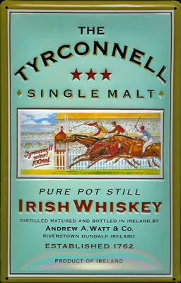 Produktbild von Blechschild Tyrconnell Whiskey Pferderennen Whisky Pferd Schild Nostalgieschild