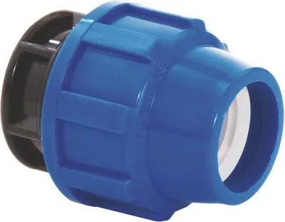 Produktbild von PP Rohr Verschraubung Blau PN16 Klemmfitting DVGW, Endkappe 20