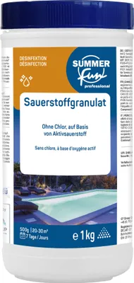 Produktbild von Summer Fun Sauerstoffgranulat 1 kg - Chlorfreie Aktivsauerstoff-Desinfektion