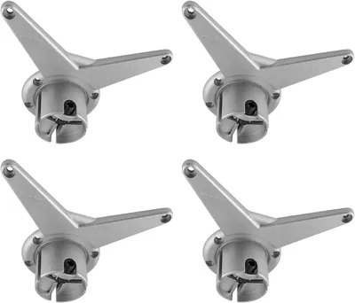 Produktbild von Tischbeinbefestigung für 60 mm Tischbeine, Aluminium, 4 Stück