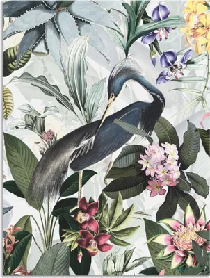 Produktbild von ARTland Wandbild Alu für Innen & Outdoor Vintage Kranich Größe: 30x40 cm