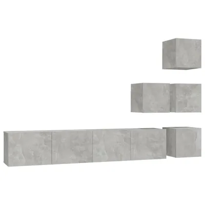 Produktbild von vidaXL TV-Wandschrank Betongrau Holzwerkstoff