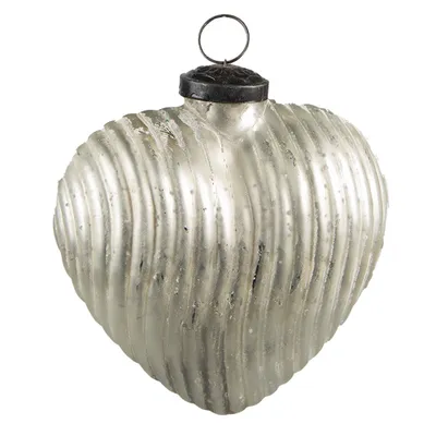 Obrázek produktu pro Clayre & Eef Vánoční ozdoba 9x4x10 cm Stříbrné sklo