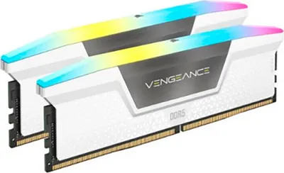 Two computer RAM modules with RGB lighting.