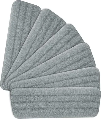 Produktbild von 6 Stück Waschbare Mikrofaser-Wischpads für Moppads - Ersatz-Wischtücher für Sprühmopps und Böden - Grau.