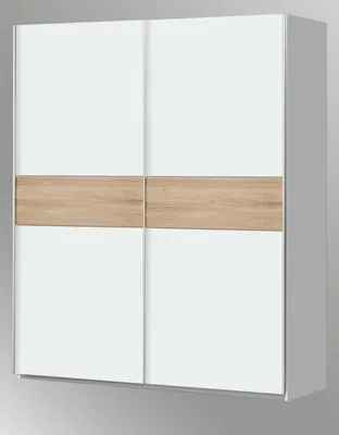 Produktbild von Schwebetürenschrank Kleiderschrank Winner weiß und Sonoma Eiche 150 x191 cm