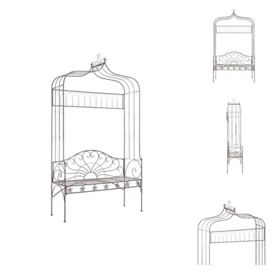 Image de vidaXL Banc de jardin 122 cm Fer antique brun - Bancs de jardin