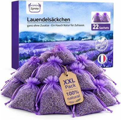 22 Lavendel-Duftbeutel, 100% natürlich, gegen Motten