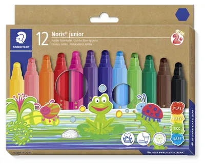 Produktbild von STAEDTLER Noris junior 329 Fasermaler Etui mit 12 Farben