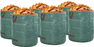 Zdjęcie produktu dla vidaXL Ogrodowe worki na śmieci 12 szt Zielony 45 x 45 x 76 cm Polipropylen