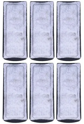 Obrázek produktu pro Akvarijové filtry, náhradní kazety, balení 6 kusů, rozměry 13,5 x 5,5 cm, s aktivním uhlím, vhodné pro akvária
