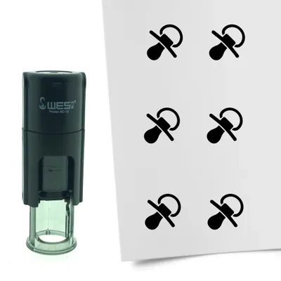 Obrázek produktu pro Dudlík CombiCraft Razítko 10mm kulatý - Černý inkoust