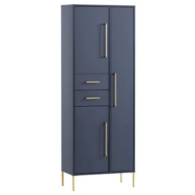 Produktbild von Hochschrank mit 3 Türen KELLA-80 in nachtblau, B/H/T: ca. 67,1/184,3/33,1 cm