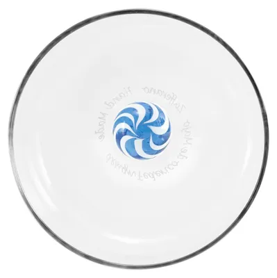 Immagine prodotto di Bilia Set di 4 Tumbler Candy in Vetro Borosilicato Soffiato a Mano Colore Blu con Sfera Decorativa Interna a Righe Design Artigianale per Tavola