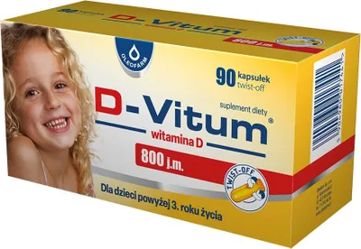 Produktbild von D-Vitum Vitamin D 800 I.E. – 90 Kapseln