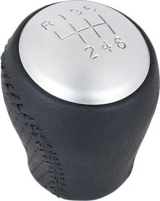 Productafbeelding van Versnellingspookknop, zwart, zilver, 6-versnellingen, geschikt voor Nissan Juke, Qashqai, X-Trail T31