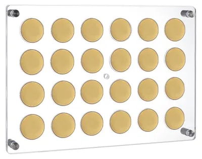 Image de Support mural en acrylique pour présenter 24 jetons de casino