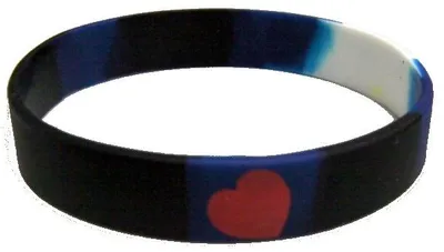 Produktbild von Leather Pride Bracelet Silicone / Armband schmal