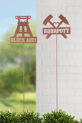 Produktbild von Gilde Metall Gartenstecker "Glück auf!" VE 6 51235
