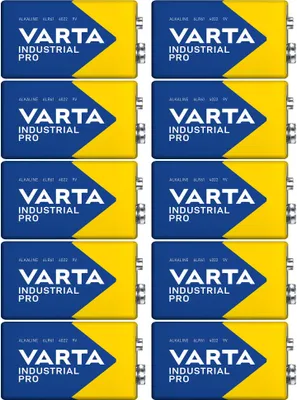 Produktbild von Batterien VARTA 4022, E-Block, Alkaline, 9V, Industrial Pro, 10 Stück