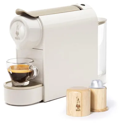 Produktbild von Bialetti Gioia Responsible, Pad-Kaffeemaschine, 0,5 l, Kaffeekapsel, 1200 W, Holz