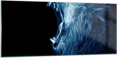 Produktbild von Bilder auf glas - Abstraktion Tier - 120x50cm - Glasbilder - Wandbilder - Kunstdruck - zum Aufhängen bereit - Wanddekoration aus Glas - Glas Bilder - Wandbild auf Glas - Einteilig - GAB120x50-3797