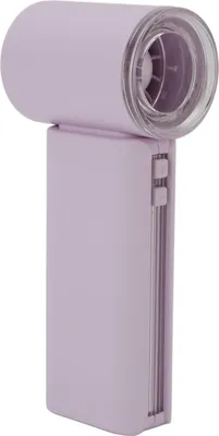 Imagen del producto de Ventilador de mano portátil, 5 velocidades, silencioso, recargable, mini ventilador de alta velocidad, tipo bolsillo, ideal para viajes, hogar, playa, actividades al aire libre y camping. Color: morado