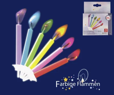 Produktbild von TIB Heyne 12 Geburtstagskerzen + Halter