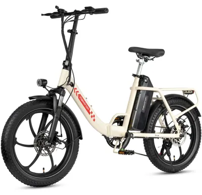 Image de Mule - Vélo électrique 36 V 250 W - Roues de 51 cm - Autonomie jusqu'à 70 km - Batterie au lithium - Freins à disque doubles - Beige