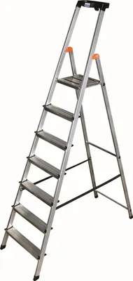 Produktbild von Krause Stehleiter  126351 Stufen-Safety Alu-Leiter. 7 Stufen