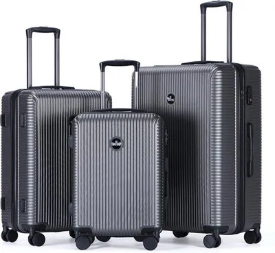 Produktbild von Famanu Hartschalen Kofferset mit TSA-Schloss - 3-teilig, leicht und mit 4 Spinner-Rädern