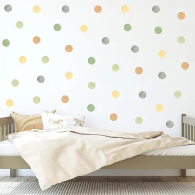 Produktbild von Wandsticker für das Kinderzimmer mit grünen Punkten - Set von 50 Stück